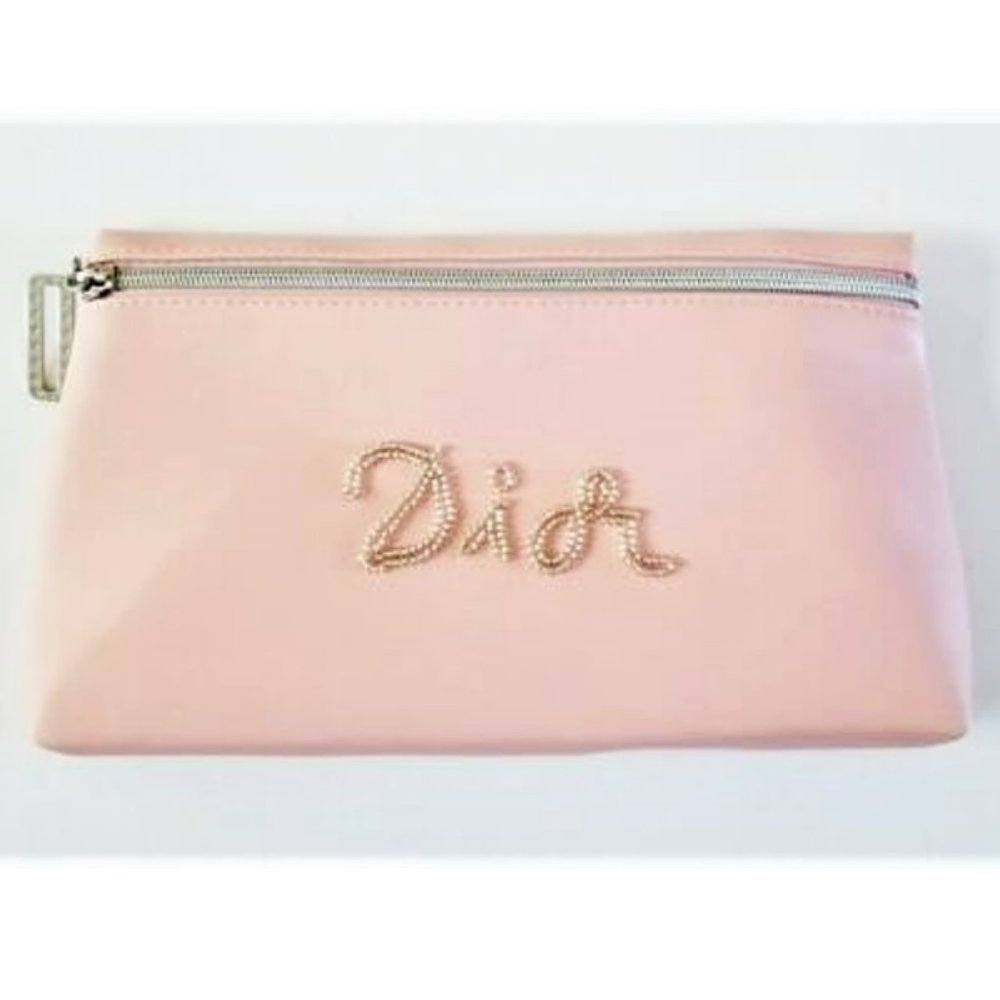 NIP Blush Pink Dior Clutch Makeup Cosmetic Bag - Picture 2 of 5